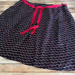 Talbots Red Blue Print Plus Size Skirt Size 22W NWT
